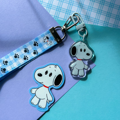 Puppy Wrist Lanyard Keychain and Sticker